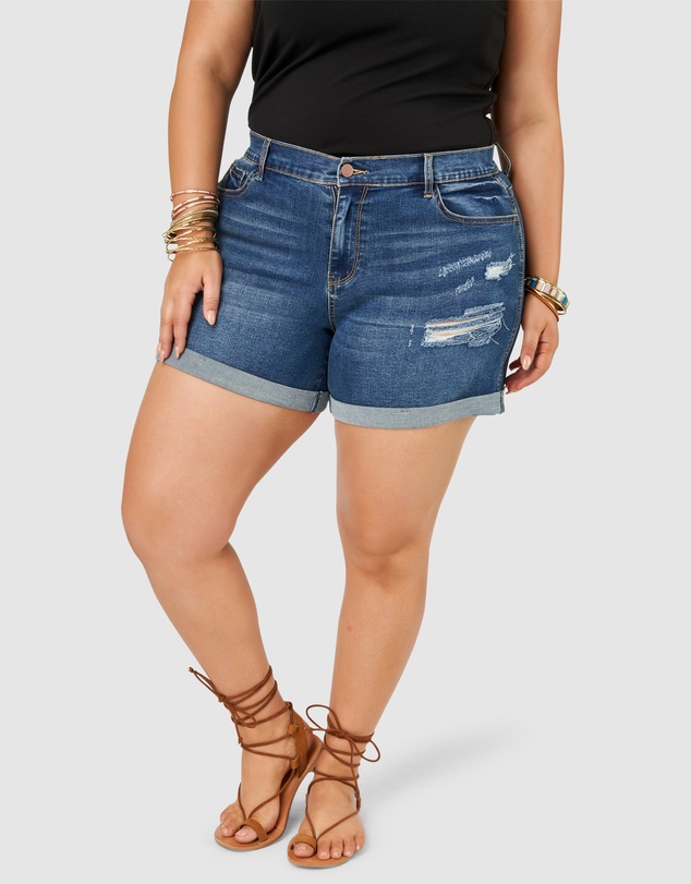 The Poetic Gypsy - Lorili Distressed Denim Short