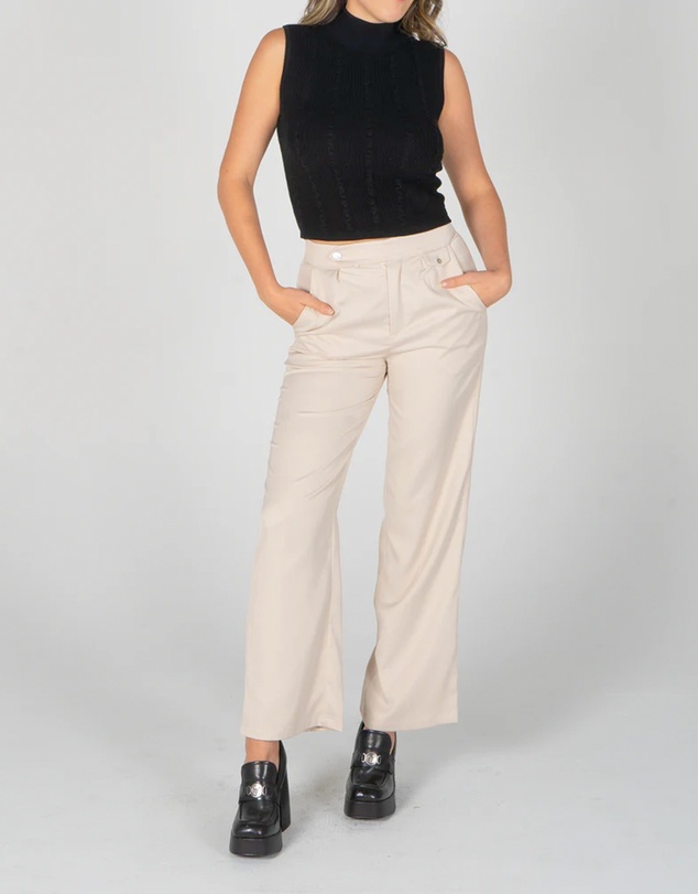 Lydan The Label - Cable Knit Turtleneck Top