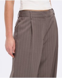 Minima Esenciales - Lior Wool Pinstripe Tailored Pants