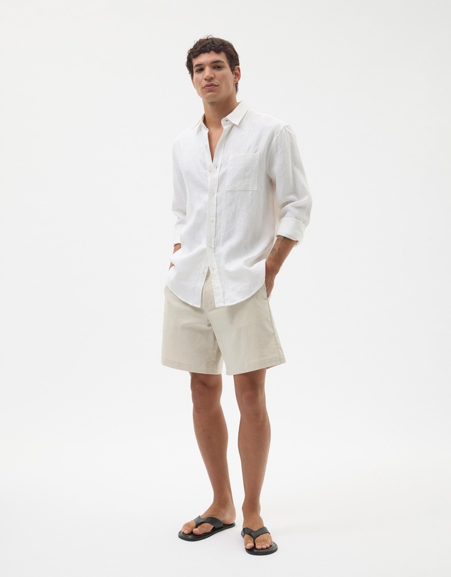 AERE - Tailored Linen Blend Shorts