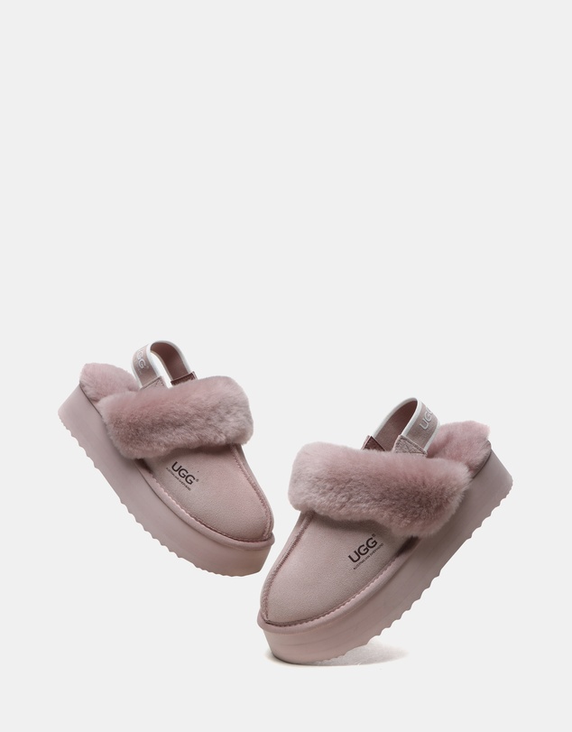 EVERAU - Australian Shepherd Ugg Muffin Platform Cow Suede Upper House Shoes