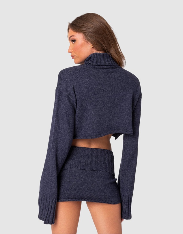 EDIKTED - Gino Cropped Turtle Neck Sweater