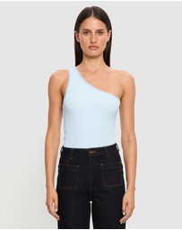 KIVARI - Tallulah One Shoulder Rib Tank