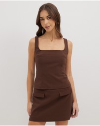 Dazie - Bossy Babe Scoop Neck Top