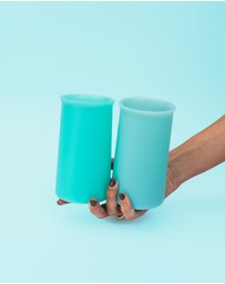 porter green - stegg | silicone unbreakable highball glasses