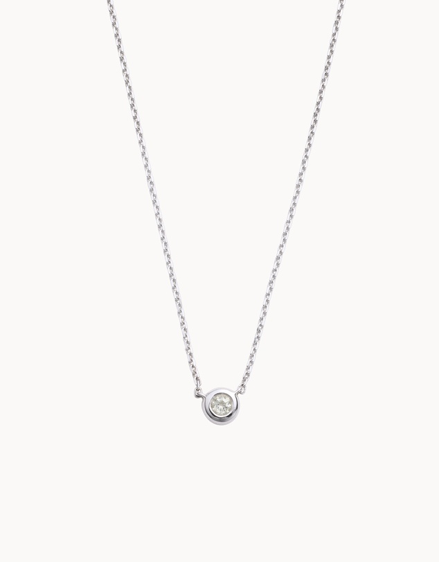 Kirstin Ash - Petite Birthstone Necklace April White Topaz