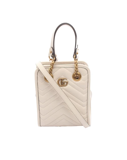 Pre-Loved by Azura Reborn - Pre-Loved Mini GG Marmont Calfskin Matelasse Tote