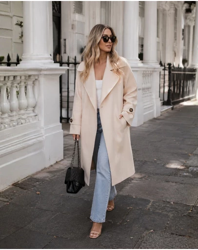 Esther & Co - Fireplace Coat - Cream