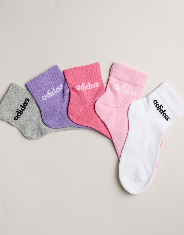 adidas Performance - 5-Pack Linear Ankle Socks - Kids