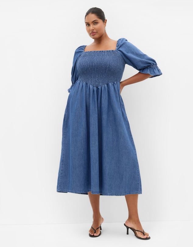 City Chic - Kaitlyn Denim Midi Dress