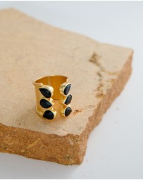 Meshca - Trio Bridge Ring Black