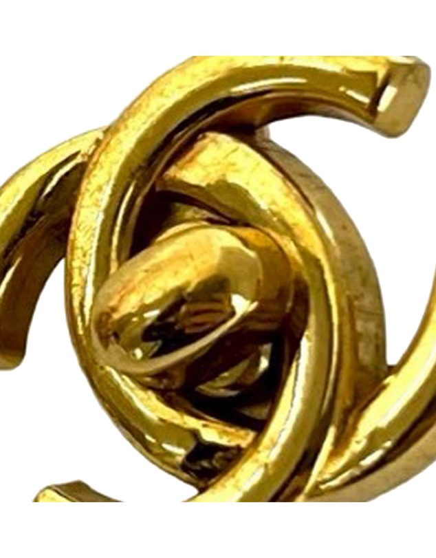 Pre-Loved by Azura Reborn - Pre-Loved CC Gold Plated Turn Lock Clip on Earrings