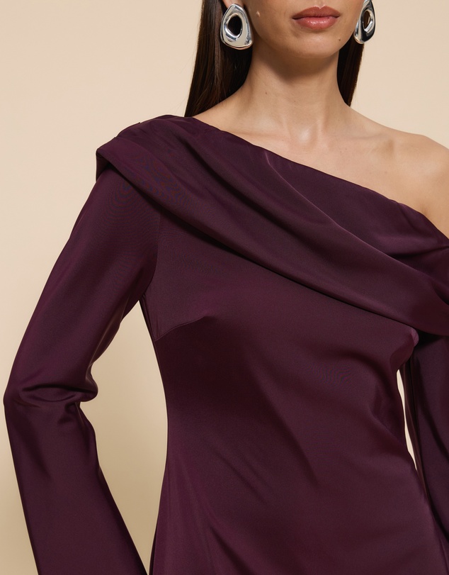 CHANCERY - Manar Asymmetric Draped Shoulder Dress
