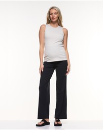 Soon Maternity - Wide Leg Overbelly Leggings