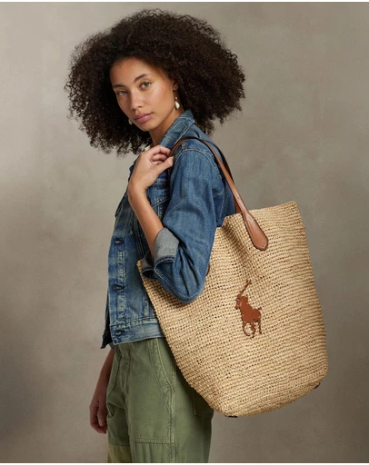 Polo Ralph Lauren - Big Pony Raffia Large Tote - The ICONIC Exclusive