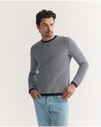 Oxford - Liam Stripe Crew Neck