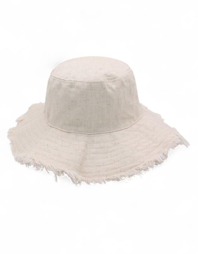 Morgan & Taylor - Cleo Linen-Blend Bucket Hat in Beige