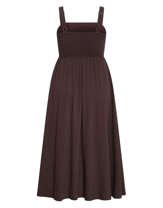 City Chic - Plus size Collins Sleeveless Maxi Dress - chocolate