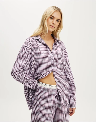 Cotton On Body - Cloud Soft Flannel Oversized Shirt