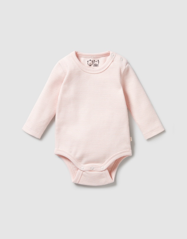 Wilson & Frenchy - Organic Stripe Rib Long Sleeve Bodysuit - Babies