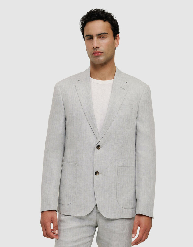 Trenery - Linen Herringbone Blazer