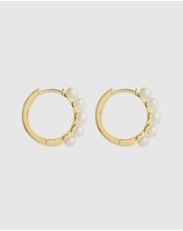Najo - Mermaid Yellow Gold Pearl Earring
