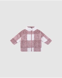 Kynd Baby - Sherpa Check Jacket in Dusty Lilac