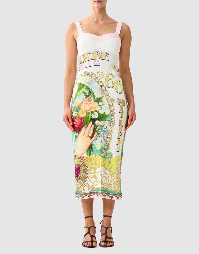 Camilla - Form Fitted Midi Dress With Topstitching
