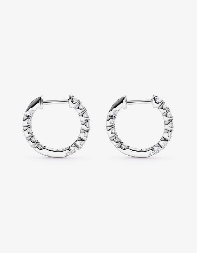 Michael Hill - 0.50 Carat TW Laboratory-Grown Diamond Hoop Earrings in Sterling Silver