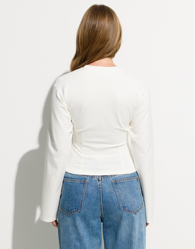 Dazie - Agnes Cinched Long Sleeve Top