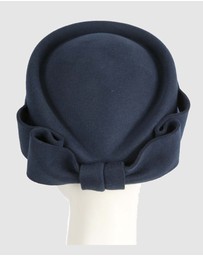 Max Alexander - Felt Navy Pillbox Hat