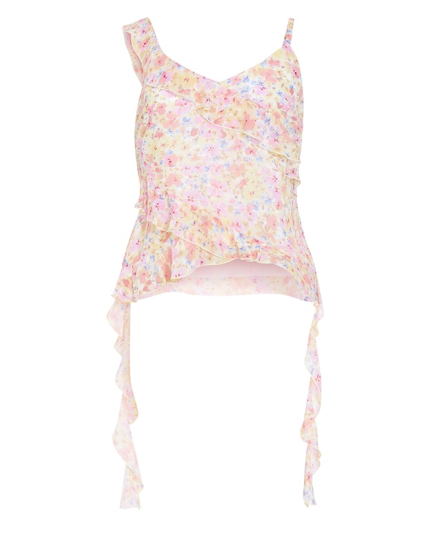 City Chic - Waverly Frill Print Top