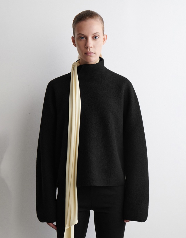 COS - Boiled-Wool Funnel-Neck Jumper