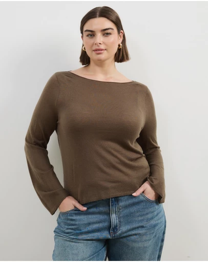 Atmos&Here Curvy - Bella Fine Knit Top