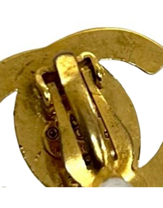 Pre-Loved by Azura Reborn - Pre-Loved CC Gold Plated Turn Lock Clip on Earrings