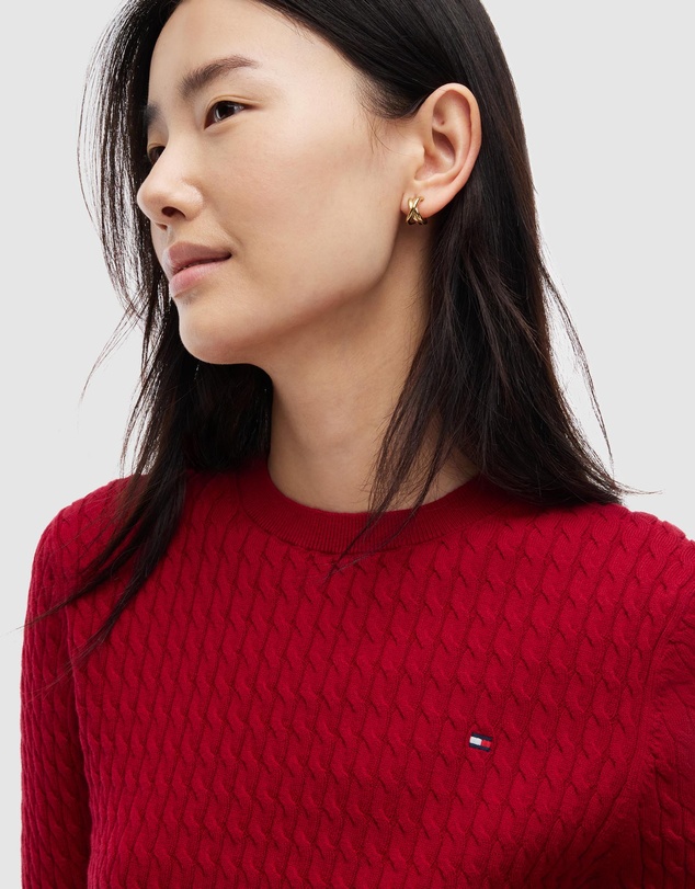 Tommy Hilfiger - Fine Cable Knit Crew Neck Jumper