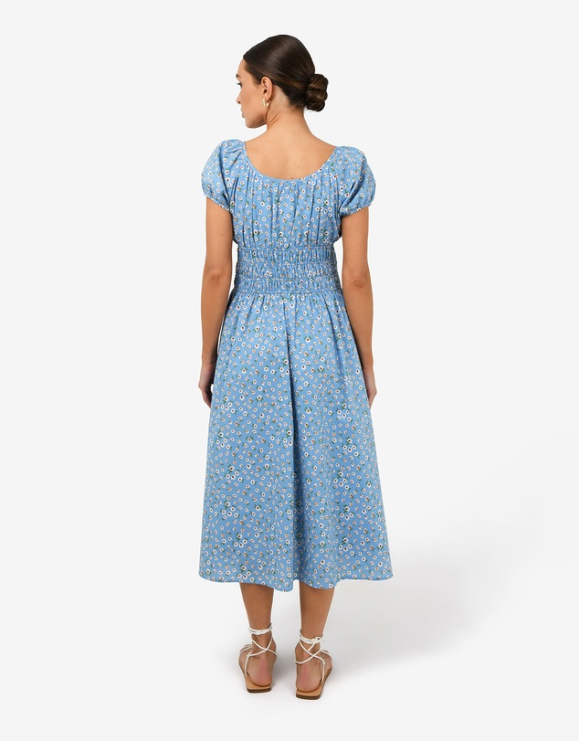 Forcast - Alisa Shirred Midi Dress