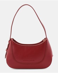 Morgan & Taylor - Aurora Shoulder Handbag in Burgundy Red
