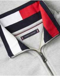 Tommy Hilfiger - Colour-Blocked Collar Terry Half-Zip Jumper