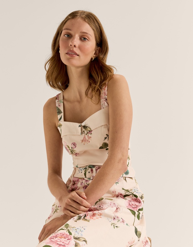 Review - Sunset Rose Midi Skirt