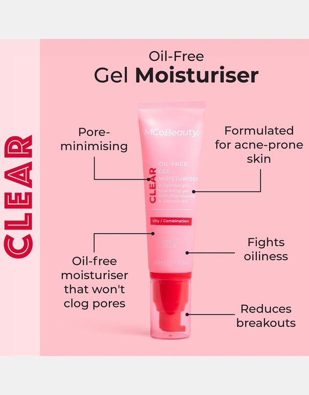 MCoBeauty - Clear - Oil-Free Gel Moisturiser 50mL