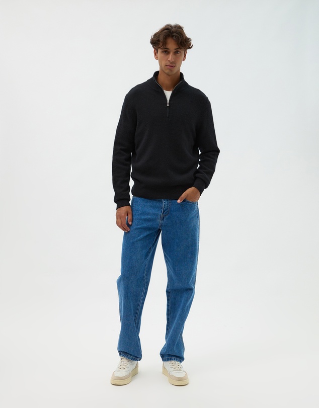 AERE - Merino Wool Quarter Zip Sweater