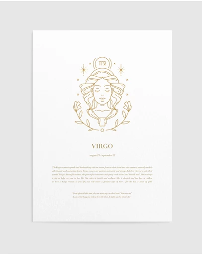 Olive et Oriel - Virgo Celestial Zodiac Art Print A3