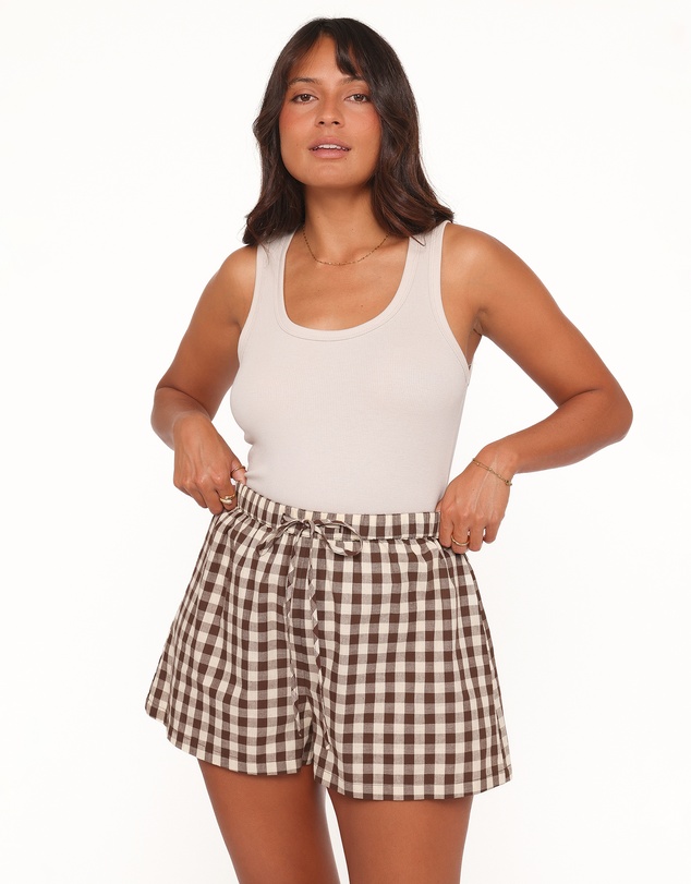 Petal & Pup - Rory Shorts - Brown Gingham