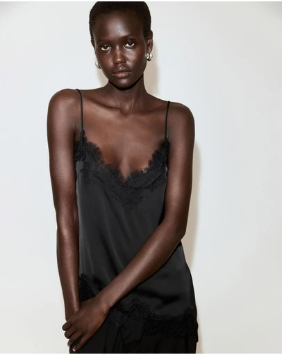 M.N.G - Asymmetric Lace Camisole Top