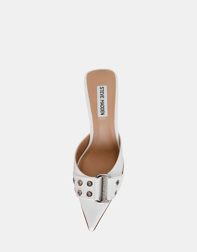 Steve Madden - Hiatus White Crinkle Patent Heels
