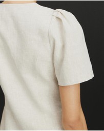 AERE - Luna Linen Tailored Mini Dress