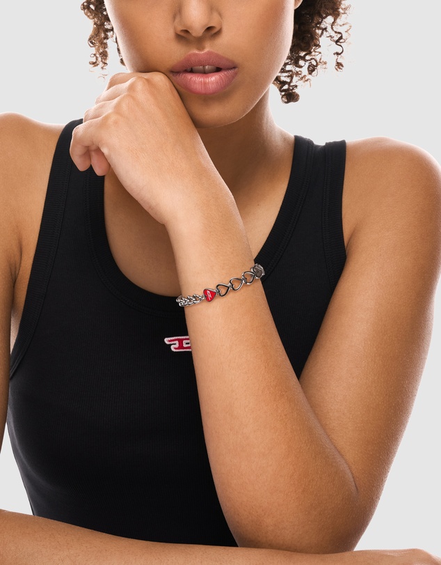 Diesel - D Logo Silver Bracelet