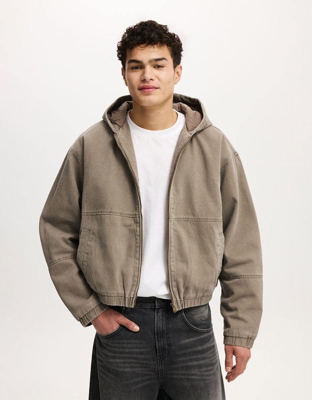 Cotton On - Cropped Hooded Bomber