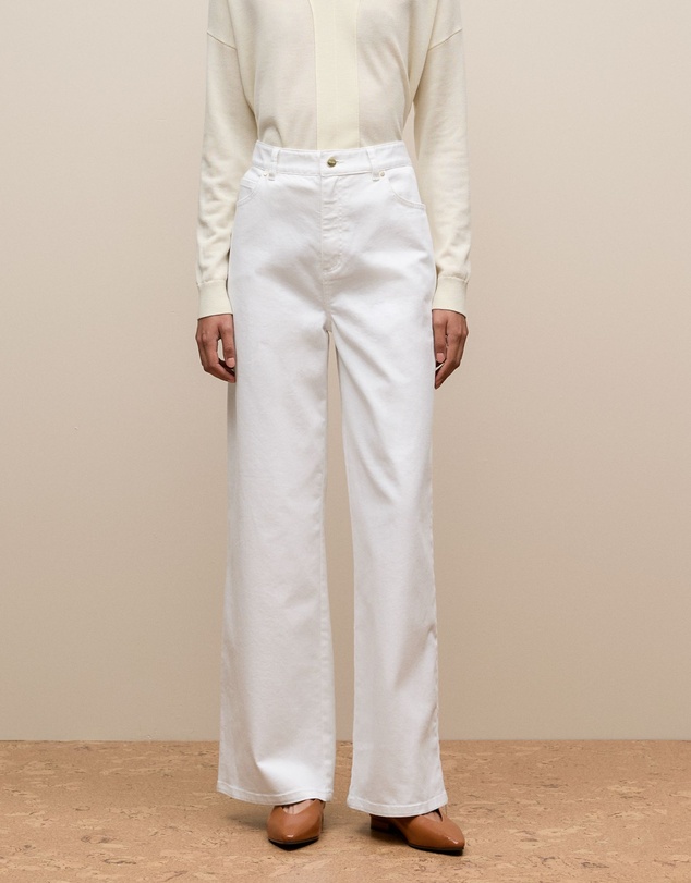 Trenery - Australian Cotton Blend High Waist Jean in White